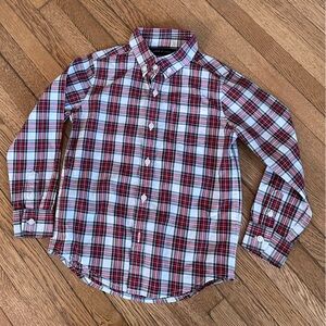 Janie and Jack size 4 boys dress shirt red plaid check